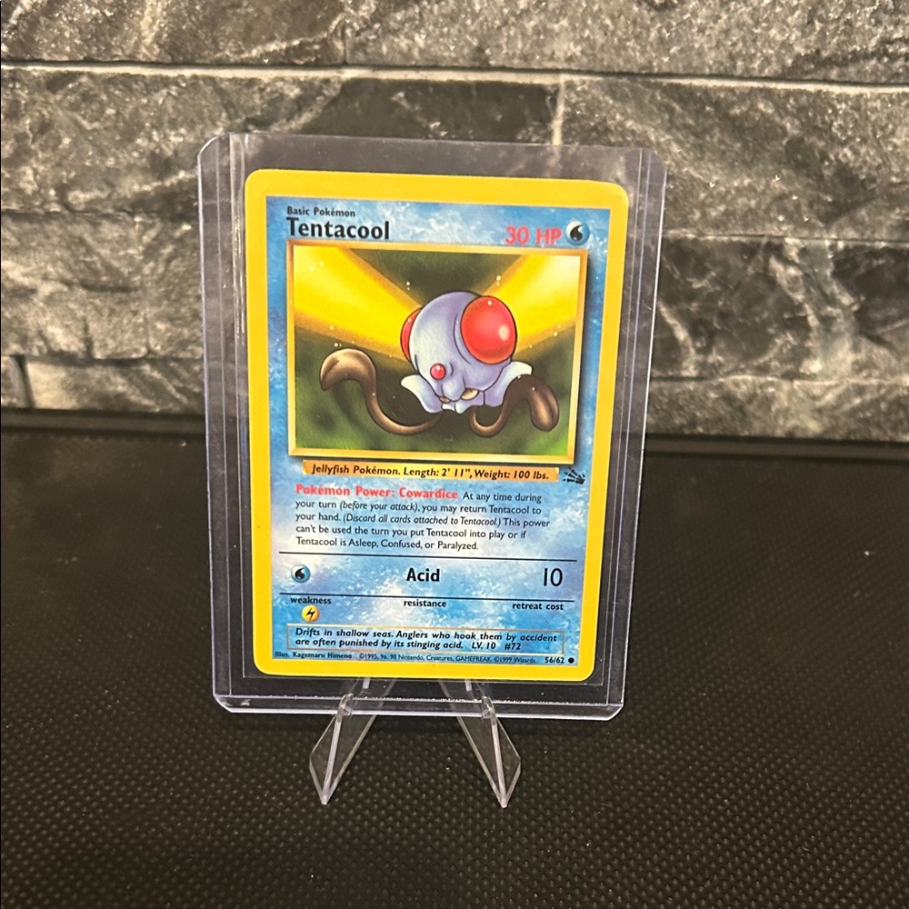 Pokemon 56/62 Tentacool 1999‎ Vintage Card from the Fossil Set M/NM
